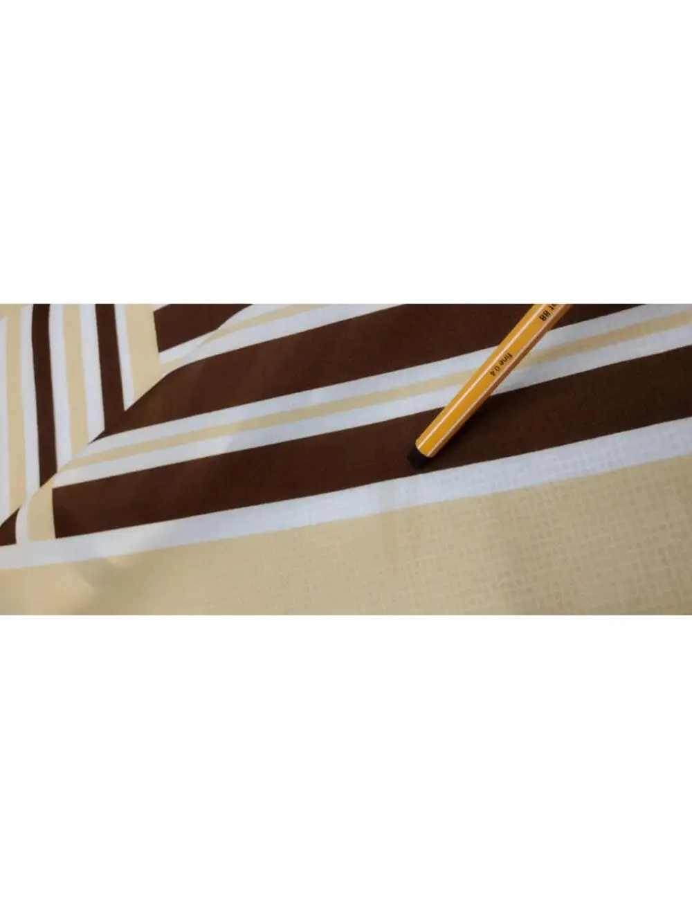 Vintage Paoli Scarf Canary Brown Stripes Mid Century Polyester MADE IN JAPAN MCM